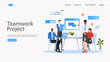© dealitastudio - Teamwork Project Vector Illustration Concept , Suitable for web landing page, ui, mobile app, editorial design, flyer, banner, and other related occasion