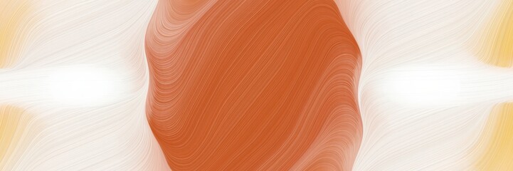 Poster - surreal banner design with coffee, linen and burly wood colors. fluid curved lines with dynamic flowing waves and curves