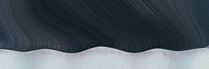 Aufkleber - colorful horizontal header with silver, very dark blue and dim gray colors. fluid curved flowing waves and curves