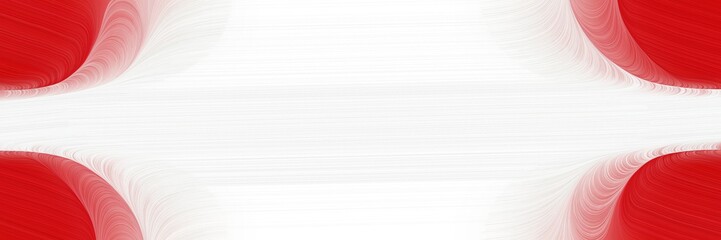 Poster - colorful horizontal header with white smoke, crimson and dark salmon colors. fluid curved flowing waves and curves