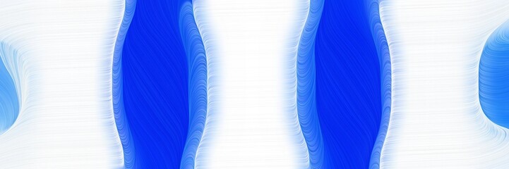 Poster - artistic horizontal banner with lavender, strong blue and alice blue colors. fluid curved lines with dynamic flowing waves and curves