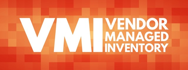 Poster - vmi - vendor managed inventory acronym, business concept background