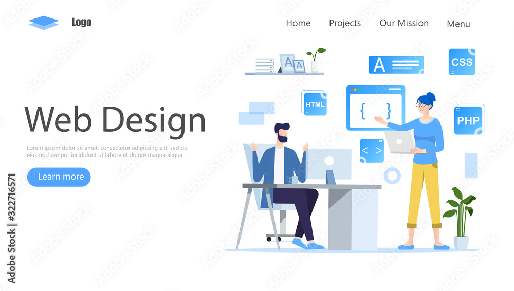 Web Design Vector Illustration Concept, Suitable for web landing page ...