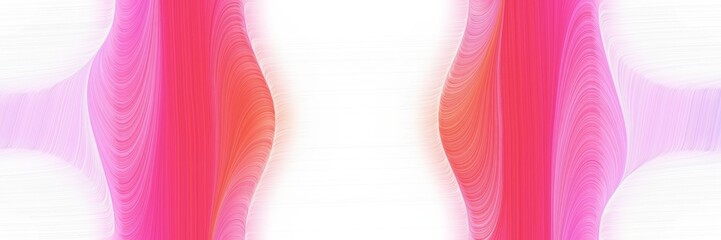 Poster - colorful designed horizontal banner with pastel red, lavender blush and plum colors. fluid curved flowing waves and curves