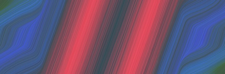 Aufkleber - dynamic horizontal header with dark slate gray, moderate red and teal blue colors. fluid curved flowing waves and curves
