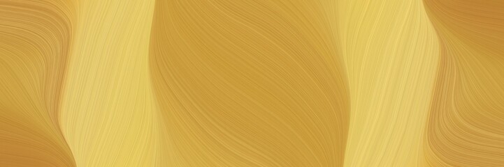 Poster - artistic horizontal banner with peru, burly wood and bronze colors. fluid curved lines with dynamic flowing waves and curves