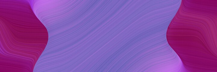 Poster - flowing designed horizontal header with medium purple, dark moderate pink and dark magenta colors. fluid curved flowing waves and curves