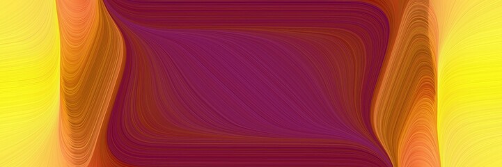 Poster - decorative header design with pastel orange, dark pink and bronze colors. fluid curved lines with dynamic flowing waves and curves