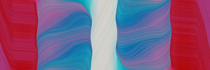 Poster - flowing header design with teal blue, firebrick and pastel gray colors. fluid curved lines with dynamic flowing waves and curves