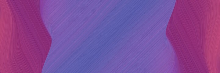 Poster - surreal banner design with slate blue, dark moderate pink and moderate pink colors. fluid curved flowing waves and curves