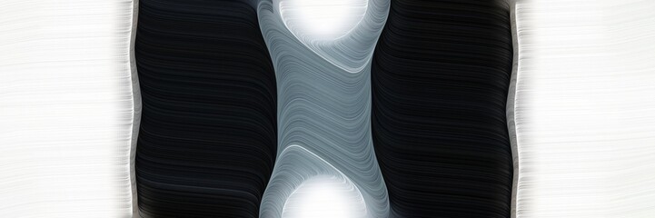 Poster - modern designed horizontal banner with very dark blue, white smoke and black colors. fluid curved lines with dynamic flowing waves and curves