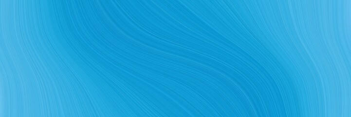 Poster - artistic header design with dodger blue, medium turquoise and strong blue colors. fluid curved lines with dynamic flowing waves and curves