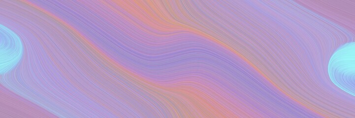 Poster - colorful banner with light pastel purple, rosy brown and dark salmon colors. fluid curved lines with dynamic flowing waves and curves