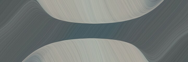 Poster - flowing designed horizontal header with dark gray, dim gray and gray gray colors. fluid curved lines with dynamic flowing waves and curves