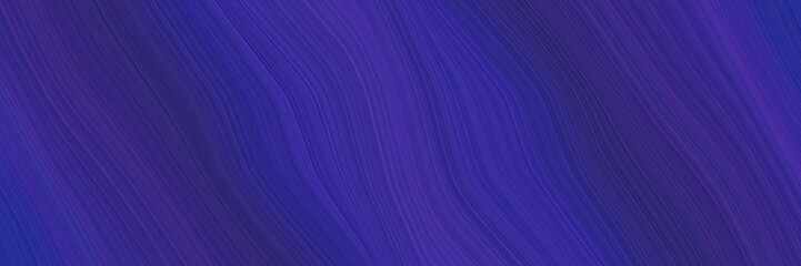 Poster - artistic header with dark slate blue, slate blue and midnight blue colors. fluid curved flowing waves and curves