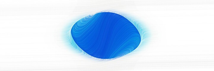 Aufkleber - surreal designed horizontal banner with strong blue, white smoke and baby blue colors. fluid curved lines with dynamic flowing waves and curves