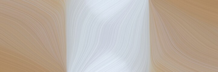 Aufkleber - artistic designed horizontal banner with rosy brown, light gray and silver colors. fluid curved lines with dynamic flowing waves and curves
