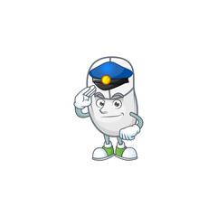 Poster - A character design of white mouse working as a Police officer