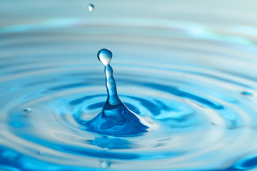 Splash of clear water with drops as background, closeup