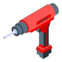 Poster - Electric drilling machine icon. Isometric of electric drilling machine vector icon for web design isolated on white background