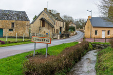 Road Signs In The French Coutryside In Winter