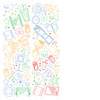 © rudut2015 - Cinema, video. Doodle set of vector icons. Megaphone, camera, movie. Musical theathre, entertaiment.