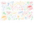 © rudut2015 - Vector icons. Language learning. Audio course. Spanish, english, italian, french, german, arabic, chinese.