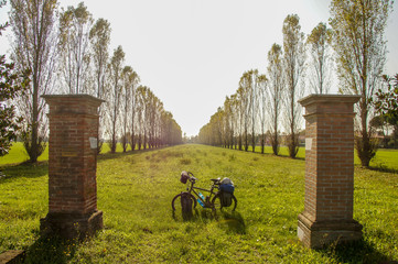 Bicycle tour in the garden in Italy Europe