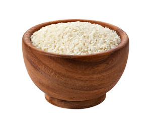 Wall Mural - Small crushed rice isolated on white background