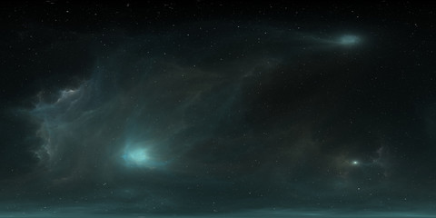 360 degree hdri space background and nebula. environment 360 hdri map. equirectangular projection, s