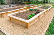 © Erich Grant - DIY raised fresh vegetable garden irrigated and divided
