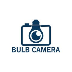 Wall Mural - Bulb Camera Logo Template Design