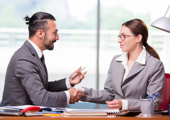 Man and woman in business concept