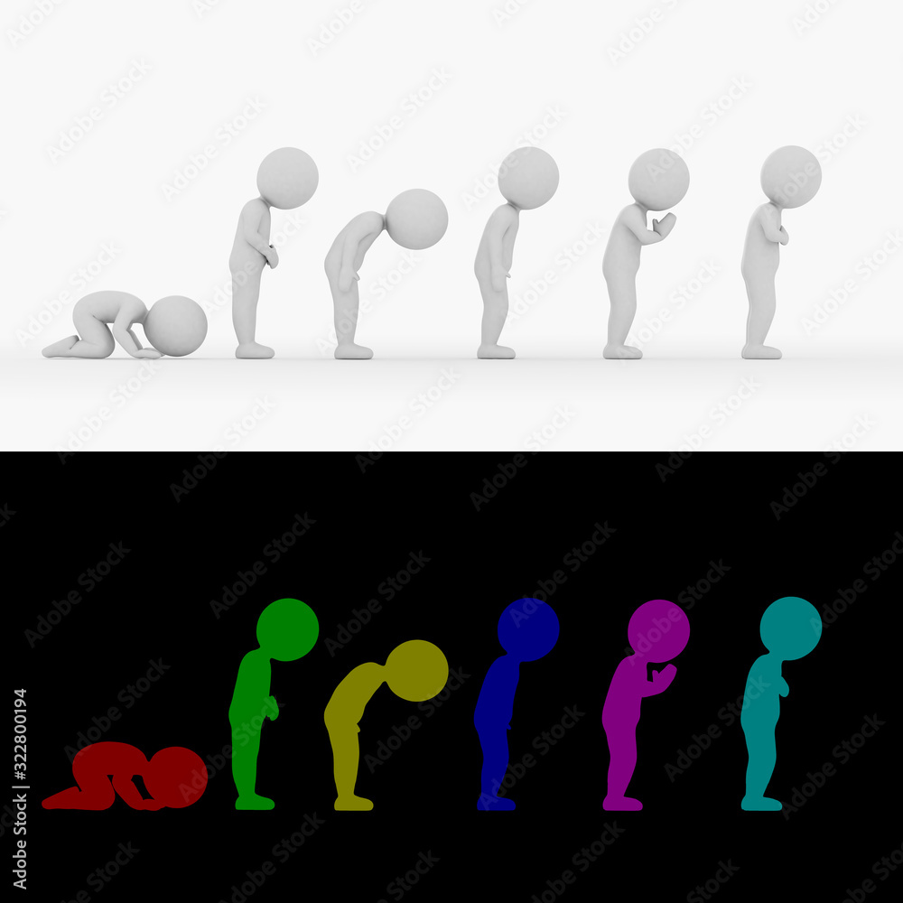 Posture Thanks Thank you pose full body Stock Illustration | Adobe Stock