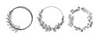 vector circle graphic frames. Wreaths for design, logo template.