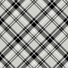 Seamless pattern in amazing white, grey and black colors for plaid, fabric, textile, clothes, tablecloth and other things. Vector image. 2