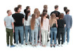 © ASDF - rear view. a group of young people looking in one direction