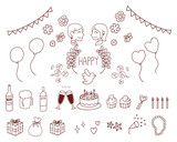お祝い 誕生日 イラスト 素材 アイコン 手書き風 かわいい Stock ベクター Adobe Stock
