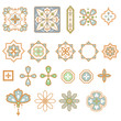 © YoPixArt - Arabic geometric shapes elements vector set.
