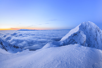 Sticker - winter mountain landscape