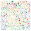© rudut2015 - Vector pattern. Summer vacations. Travel and adventures. Beach, ocean, island, sun