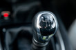Car gear shift lever, manual gearbox in the car macro black, Manual transmission