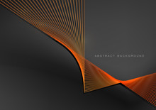 Abstract Vector Background, Orange Line For Design Brochure, Website, Flyer.