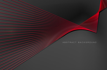 Poster - Abstract vector background, red line for design brochure, website, flyer.