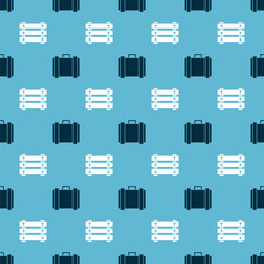 Poster - Set Military ammunition box and Military ammunition box on seamless pattern. Vector