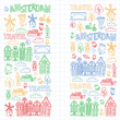 © rudut2015 - Vector pattern with Holland, Netherlands, Amsterdam icons. Doodle style.