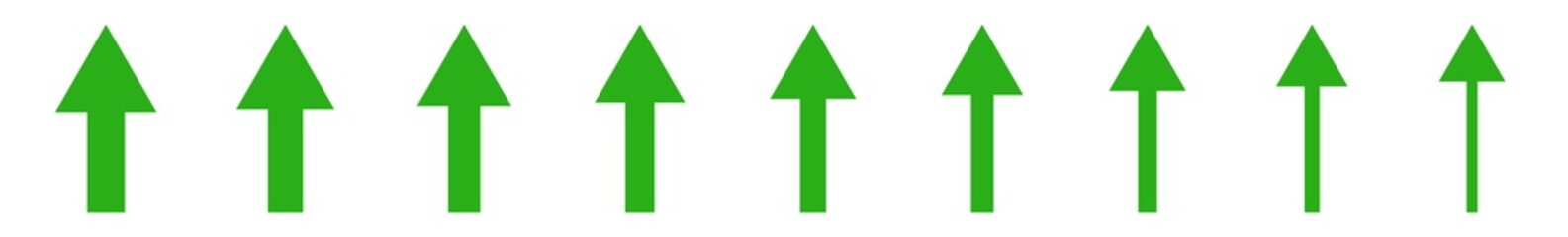 Fototapete - Arrow Icon Green | Arrows | Infographic Illustration | Direction Symbol | Pointer Logo | Up Sign | Isolated | Variations