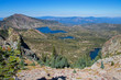 Mountain lakes viewed from the PCT high in the northern Sierras,  Plumas County, California