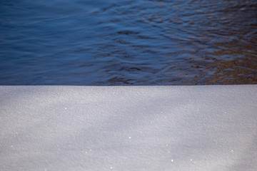 surface of water and snow