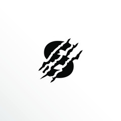 Initial Letter S with Claw Scratch Logo Design